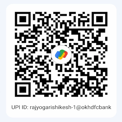 Scan this UPI QR code to pay Raj Yoga Rishikesh